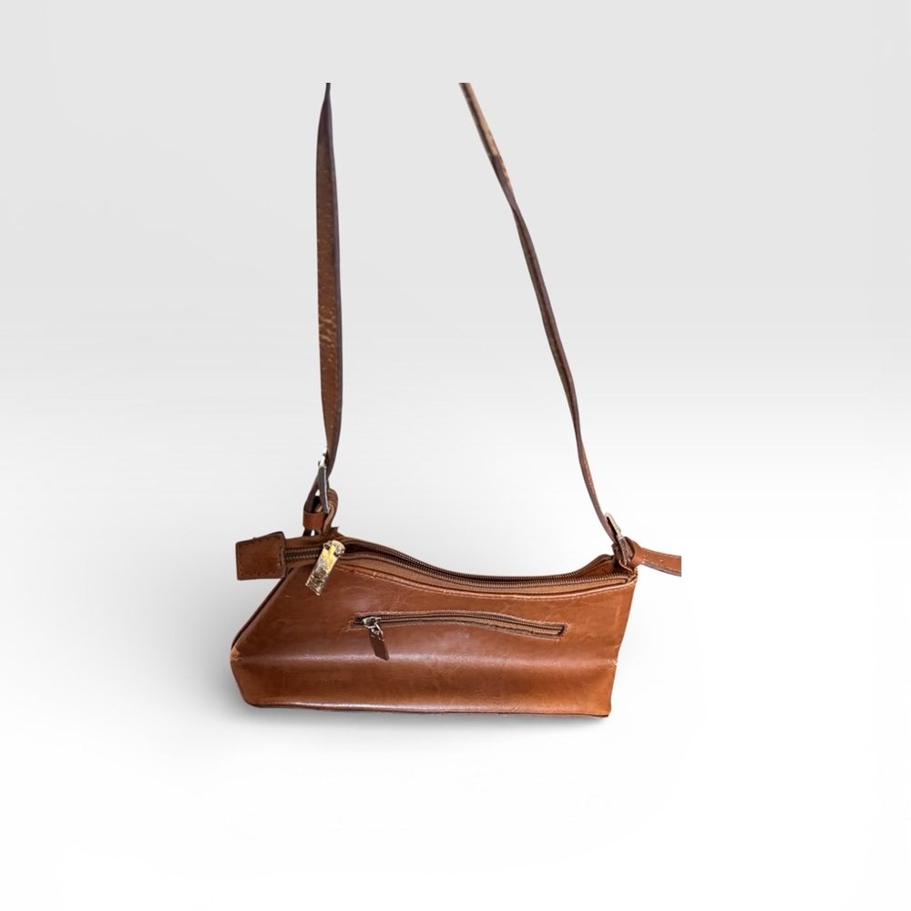 Y2K Elegant Brown Leather Faux Shoulder Bag - Picture 2 of 6